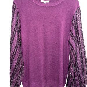 Cranberry sequined sweater